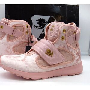 Vlado Footware Women’s Atlas III Velvet Hi-Top Sneakers, Pink, Sz. 7